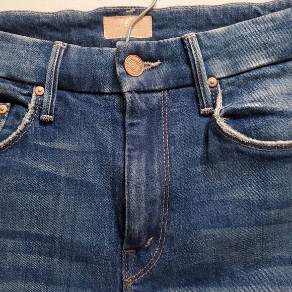 NWT MOTHER THE LOOKER 1001-624 Mid Rise Skinny Jeans Where's My Mind Blue Sz 24 - Picture 6 of 17